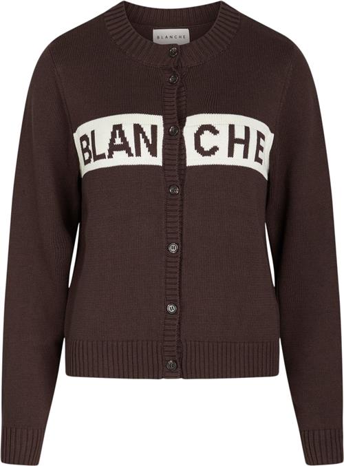 Blanche Latifahbl Cardigan Kvinde Major Brown Cardigans Str S - Uld hos Magasin