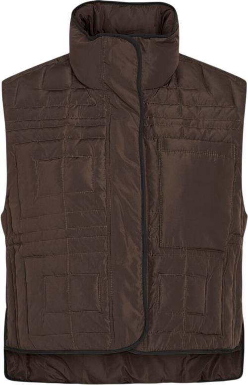 Se Heartmade ¤ Belsa Vest HM ¤ Kvinde Chestnut Veste Str 38 - hos Magasin ved Magasin