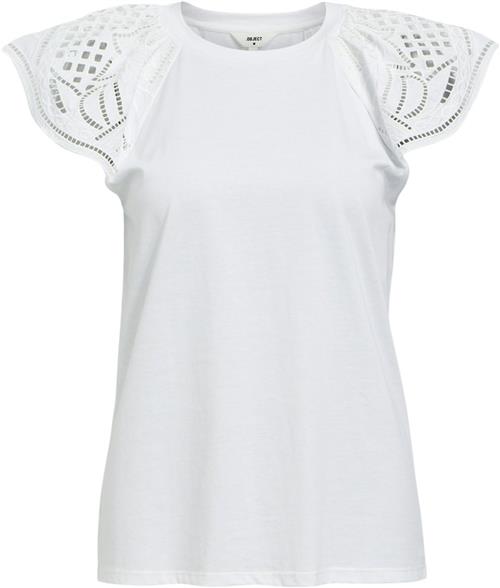 Object Objjarry RE SS TOP 133 Kvinde Bright White Toppe Str S - hos Magasin