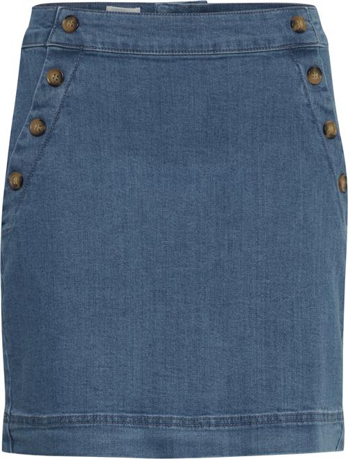 Atelier Rêve Irharper SK Kvinde Medium Blue Washed Korte Nederdele Str 34 - hos Magasin