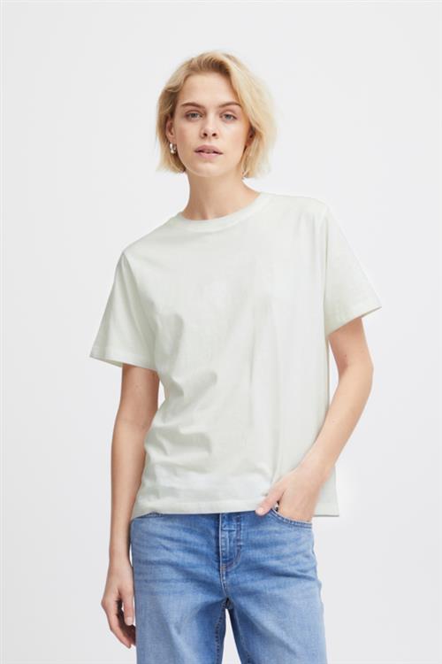 ICHI Ihpalmer Loose SS Kvinde Cloud Dancer Kortærmede T-shirts Loose Fit Str XL - hos Magasin