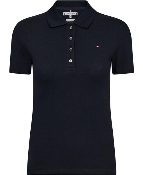 Se Tommy Hilfiger 1985 Slim Pique Polo SS Kvinde Desert Sky Kortærmede T-shirts Str L - hos Magasin ved Magasin