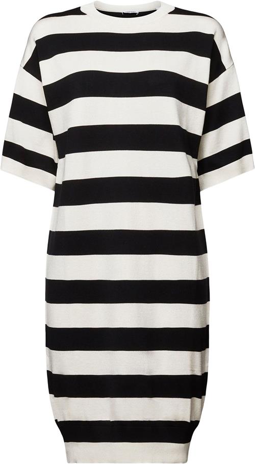 Esprit CV Dress Stripe Kvinde Black 2 Midi Kjoler Str S - hos Magasin