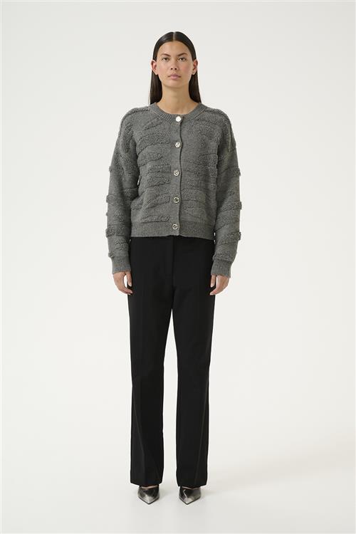 Se Karen by Simonsen Kbrosanne Cardigan Kvinde Dark Gray Melange Cardigans Loose Fit Str S - hos Magasin ved Magasin