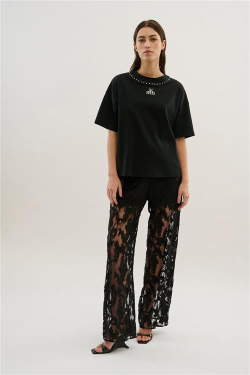 Karen by Simonsen Kbpheobe Pants Kvinde Meteorite Bukser Med Brede Ben Loose Fit Str 34 - hos Magasin