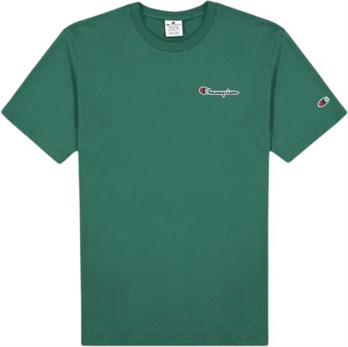 Champion Crewneck Tshirt Mand Green Kortærmede T-shirts Str L - Bomuld hos Magasin