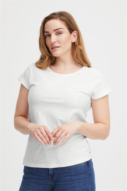 Fransa Frdalia TEE 1 Kvinde Blanc De Blanc Kortærmede T-shirts Regular Fit Str S - hos Magasin