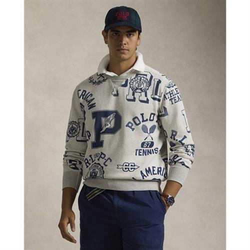 Polo Ralph Lauren Seasonal Fleecelsl-sws Mand Newport Navy/lt Sport Hthr Sweatshirts Str L - hos Magasin