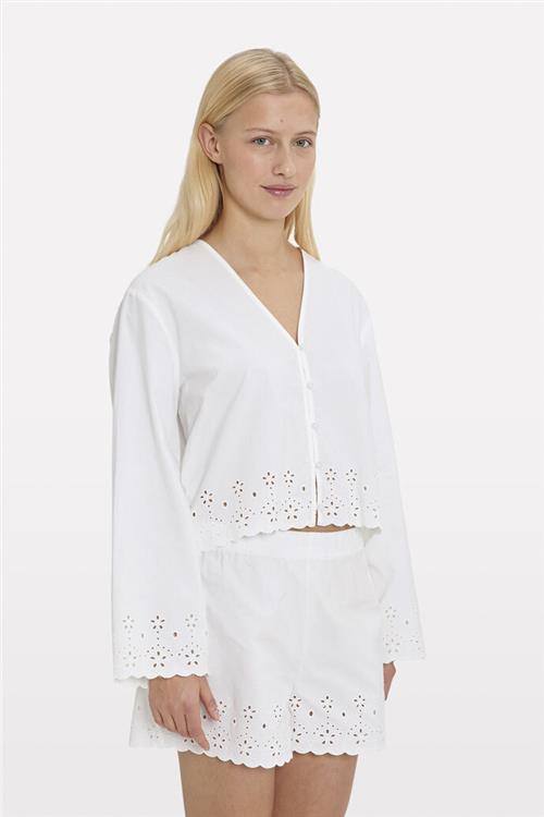 Se Envii Enbail LS Shirt EMB 7145 Kvinde Broderie Flower Toppe Str XXS - hos Magasin ved Magasin