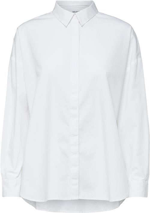 Selected Femme Slfhema LS Shirt B Noos Kvinde Hvid Langærmede Skjorter Str 34 - hos Magasin