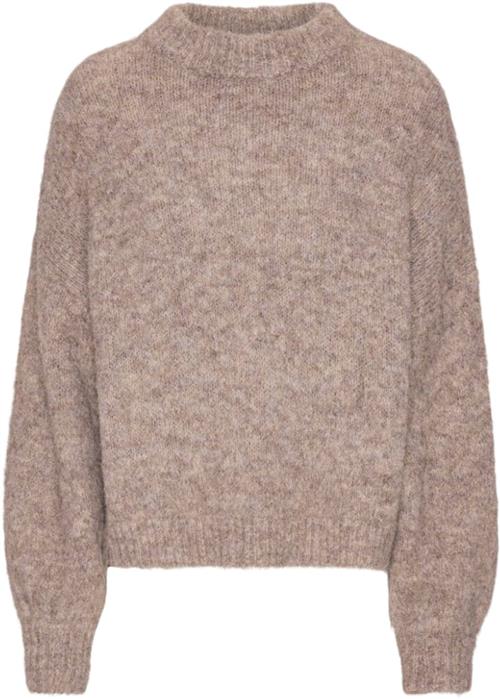 A-VIEW Patrisia Solid Knit Pullover Kvinde Brown Sweaters Str S - hos Magasin