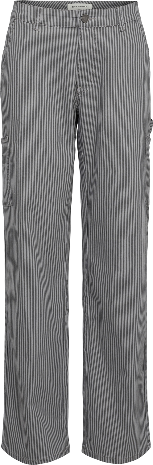 Sofie Schnoor Pants Str 8 år / 128 cm - Grey Striped Bukser hos Magasin