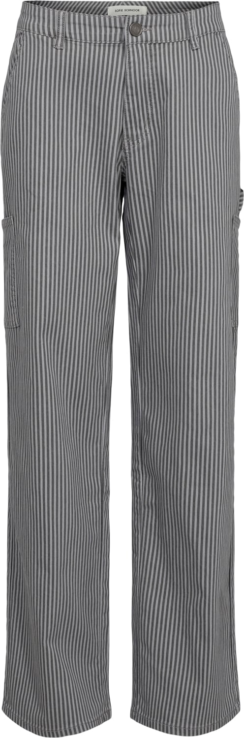 Sofie Schnoor Pants Str 14 år / 164 cm - Grey Striped Bukser hos Magasin