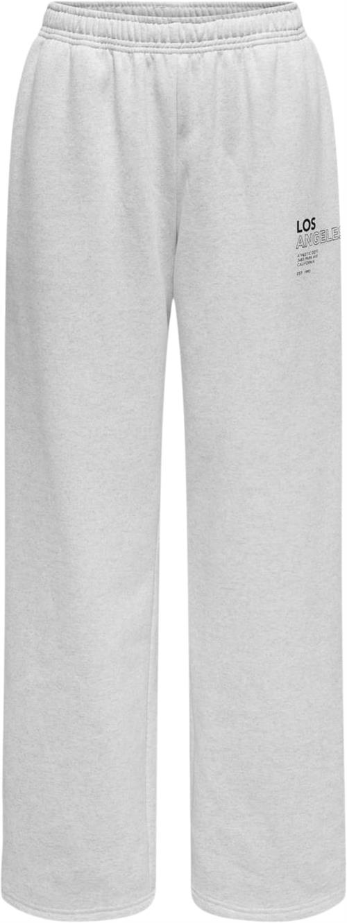 Se ONLY Onldaze Straight Print Pant SWT Kvinde Grå Sweatpants Str XS - hos Magasin ved Magasin