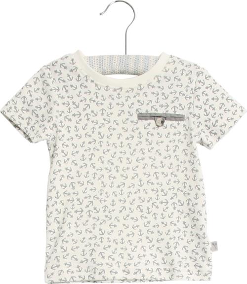 Se Wheat Tshirt Peder Str 68/6m - Ivory Anchor Kortærmede T-shirts Bomuld hos Magasin ved Magasin