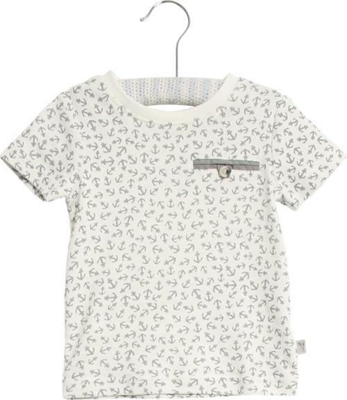 Wheat Tshirt Peder Str 86/18m - Ivory Anchor Kortærmede T-shirts Bomuld hos Magasin