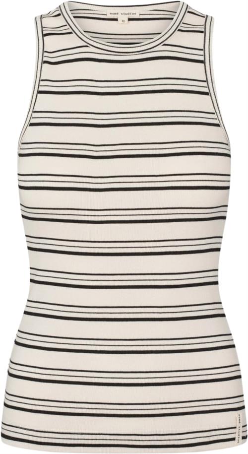 esmé studios Esblossom Tank Top Gots Kvinde Black Stripe Tanktoppe Str XL - Bomuld hos Magasin