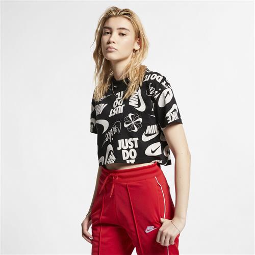 Nike Sportswear Essential Cropped T Shirt L - Trænings T-shirts Bomuld hos Magasin