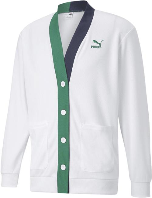 Se Puma Tennis Club Cardigan Mand White Cardigans Str S - Polyester hos Magasin ved Magasin