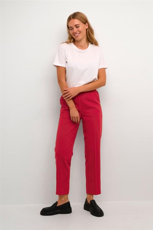 Se Kaffe Kasakura HW Cropped Pants Kvinde Sun-dried Tomato Bukser Str 40 - hos Magasin ved Magasin