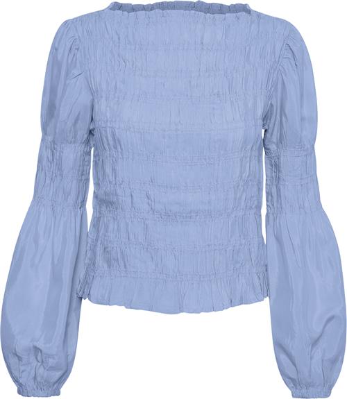 Se Cream Crhenva Blouse Kvinde Placid Blue Langærmede Bluser Str 42 - hos Magasin ved Magasin