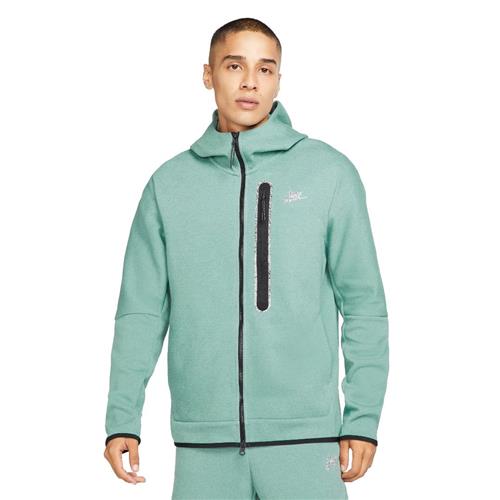 Nike Nike Sportswear Tech Fleece ME Mand Green Fleece Str L - Bomuld hos Magasin