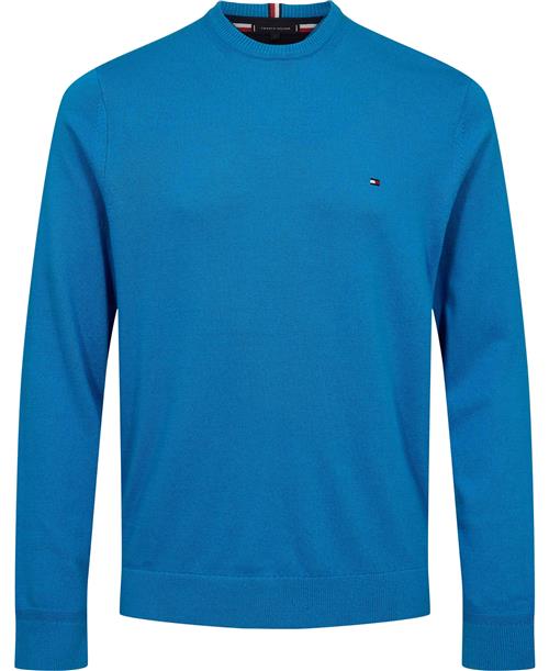 Se Tommy Hilfiger Pima ORG CTN Cashmere Crew Neck Mand Cerulean Aqua Sweaters Str L Cashmere - hos Magasin ved Magasin