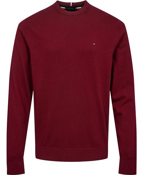 Se Tommy Hilfiger Pima ORG CTN Cashmere Crew Neck Mand Rouge Sweaters Str L Cashmere - hos Magasin ved Magasin