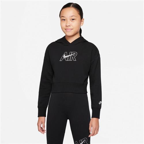 Se Nike Air French Terry Crop Hættetrøje 158-170 / XL - Sweatshirts & Hættetrøjer hos Magasin ved Magasin