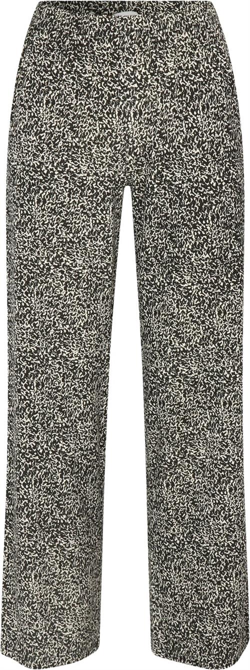 Rosemunde Viscose Trousers Kvinde Black Surface Print Bukser Med Lige Ben Str XS - hos Magasin