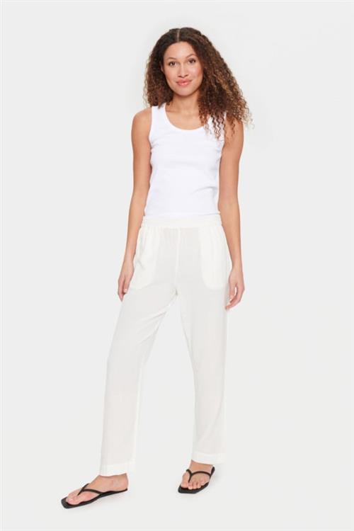 Saint Tropez Ulinasz Pants Kvinde 110605 Hørbukser Casual Fit Str M - hos Magasin