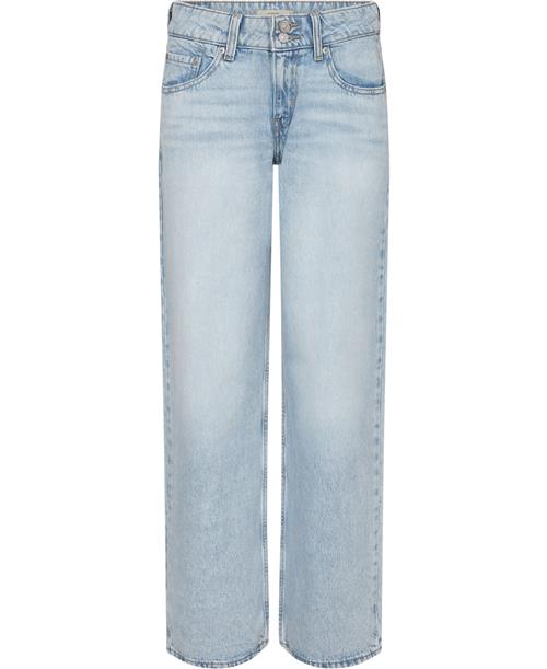 Levi's Superlow Loose Abraided ART Kvinde Light Indigo - Flat Finish Straight Jeans Loose Fit Str W28 / L34 - hos Magasin