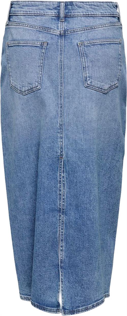 ONLY Onlmilla Midi Skirt DNM CS Kvinde Light Blue Denim Midi Nederdele Str XL - hos Magasin