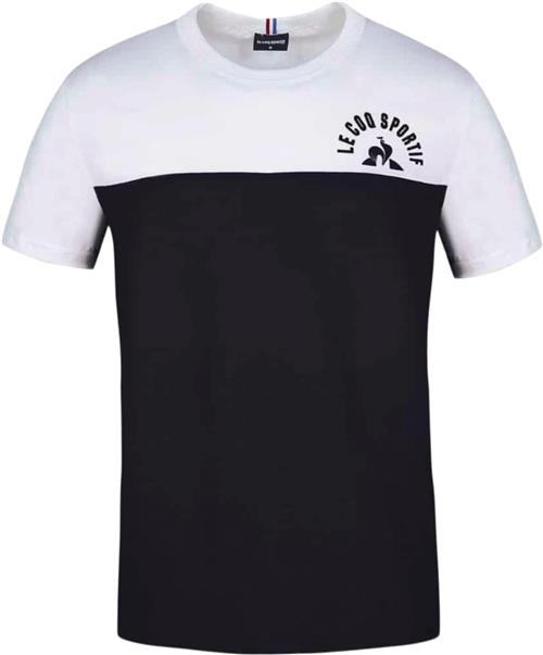 Le Coq Sportif Saison 2 TEE SS N°1 M SKY Capt Mand White Kortærmede T-shirts Str L - Bomuld hos Magasin