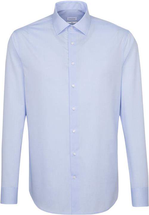 Seidensticker Business Shirt Slim Mand Blue Langærmede Skjorter Slim Fit Str 44 - hos Magasin