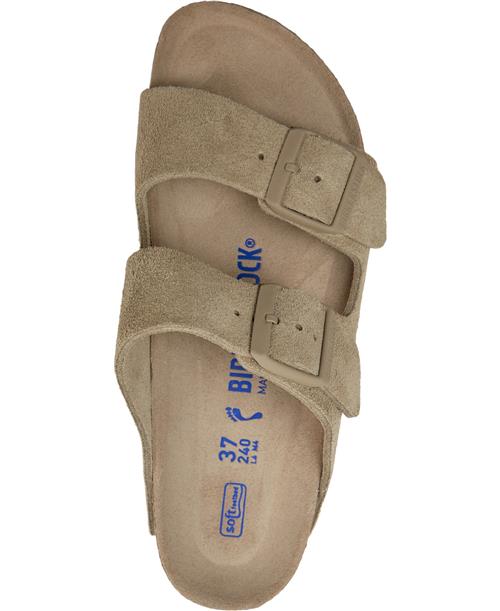 Birkenstock Arizona SFB VL Faded Khaki Kvinde Khaki Flade Sandaler Str 41 - hos Magasin