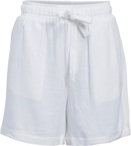 Object Objsanne HW Wide Shorts Noos Kvinde Cloud Dancer/col Casual Shorts Str 40 - hos Magasin