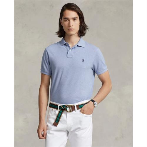 Se Polo Ralph Lauren Custom Slim Fit Mesh Polo Mand Lyseblå Kortærmede Poloer Str XL - Bomuld hos Magasin ved Magasin