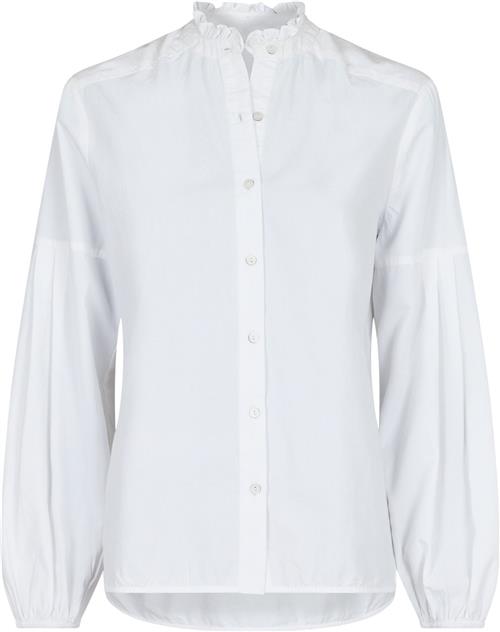 Neo Noir Yassie C Poplin Shirt Kvinde White Langærmede Skjorter Str 42 - hos Magasin