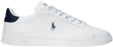 Polo Ralph Lauren Heritage Court II Leather Sneaker Mand Hvid/navy Sneakers Str 43 - hos Magasin