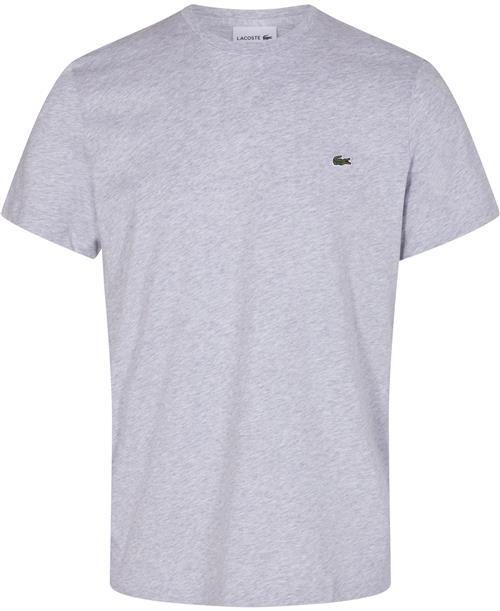 Se Lacoste Short Sleeved Crew Neck Teeshirt Mand Grå Kortærmede T-shirts Regular Fit Str M - Bomuld hos Magasin ved Magasin