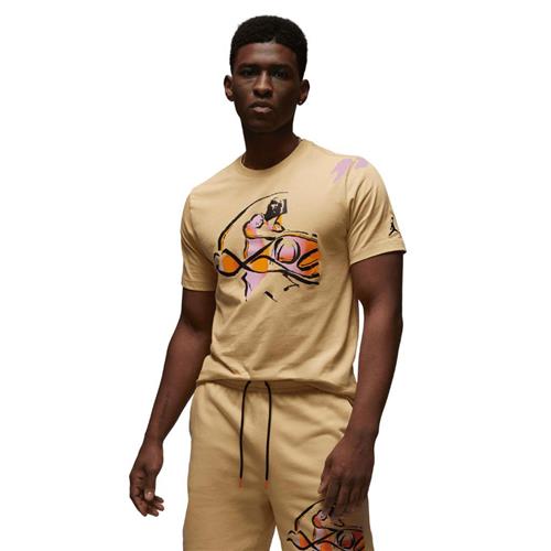 Se Nike Jordan Flight mvp Tshirt Mand Sesame/sundial/black Kortærmede T-shirts Str L - Bomuld hos Magasin ved Magasin