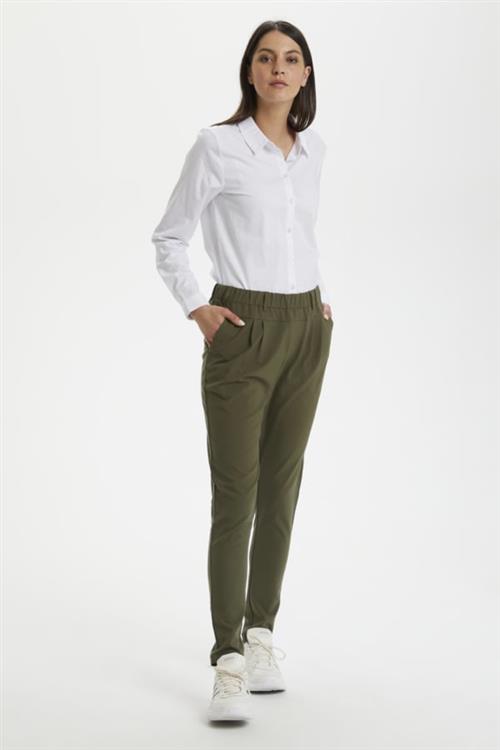 Kaffe Jillian Pants Kvinde Grape Leaf Bukser Med Smalle Ben Regular Fit Str 46 - hos Magasin