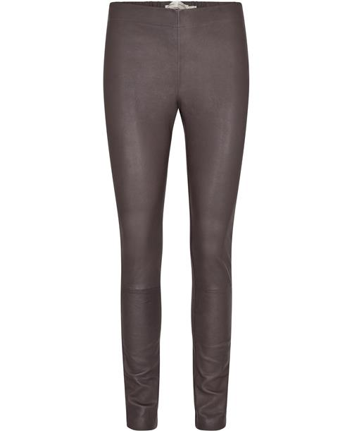 Se InWear Luella Leggings Premium Kvinde Sandy Grey Læderbukser Str 40 - hos Magasin ved Magasin