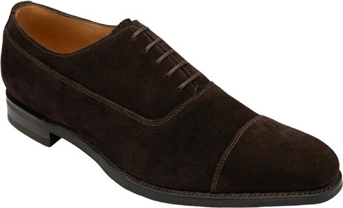 Se Loake Truman Dark Brown Suede Mand Dark Brown Business Sko Str 43 - hos Magasin ved Magasin