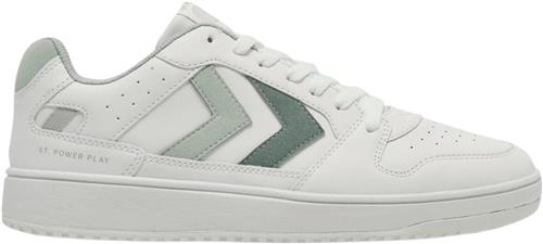 Se Hummel ST. Power Play Sneakers Kvinde White/erayish Green Sneakers Str 40 - hos Magasin ved Magasin