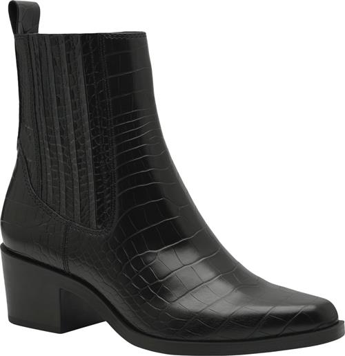 Tamaris 125310-43 Kvinde Black Croco Støvletter Str 41 - hos Magasin