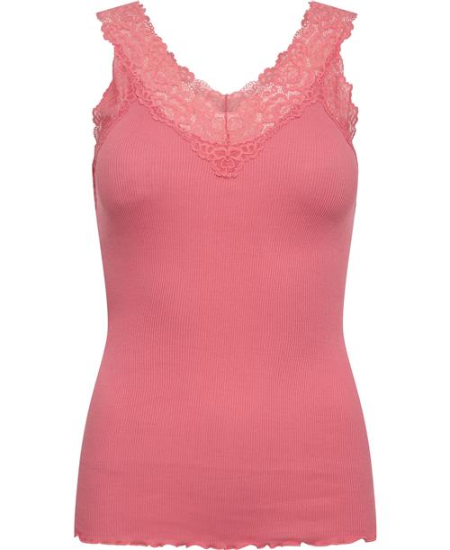 Rosemunde Organic top w/ Lace Kvinde Desert Rose Toppe Str XS - Bomuld hos Magasin