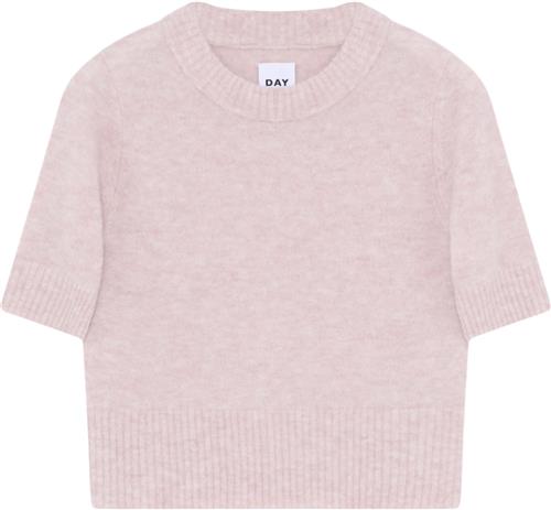 DAY Birger et Mikkelsen Maylin Cozy Days RD Kvinde Creole Pink Kortærmet Strik Str S - hos Magasin