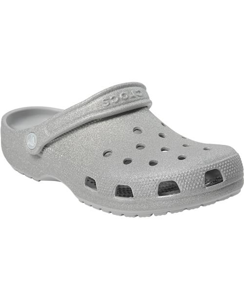 Crocs Classic Glitter Clog Kvinde Silver/glitter Slip-ins Str 39-40 - hos Magasin